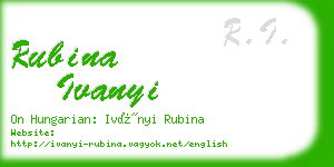 rubina ivanyi business card